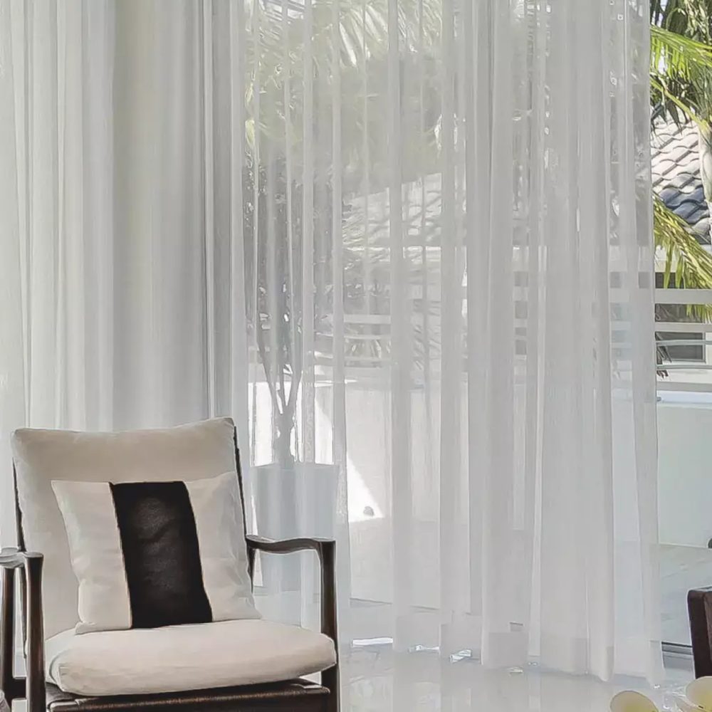 Juego de Cortinas Voile 295x205 cm con Cinta Fruncidora - Jean Cartier