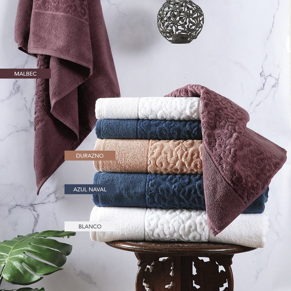 Toalla Algodón con Guarda Jacquard 440 grs/m² 50x80 cm - Jean Cartier