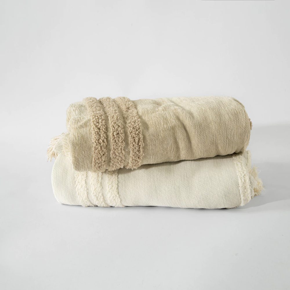 Manta Sillón Cama Decorativa de Chenille 150x130 cm - Alcoyana