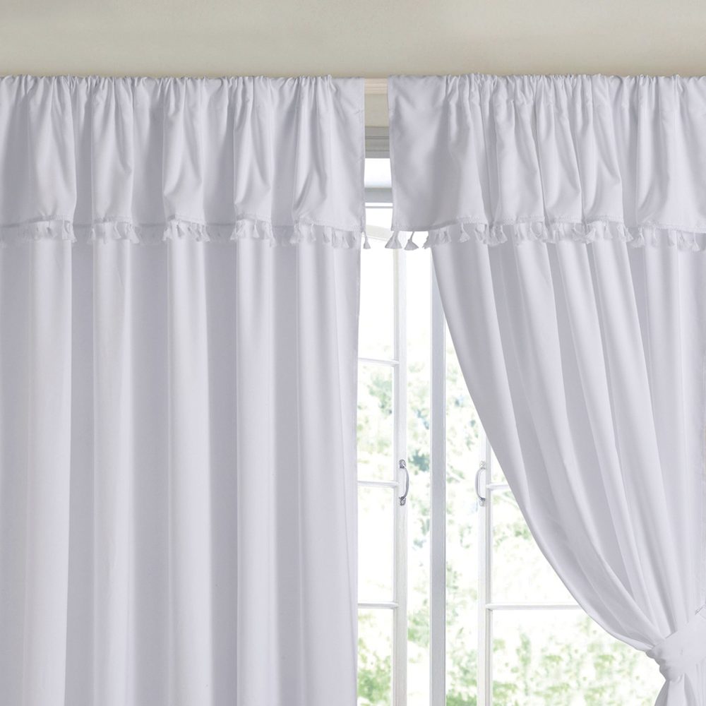 Juego de Cortinas 145x205 cm Tusor Presillas Escondidas Blanco - Jean Cartier