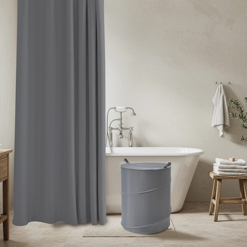 Cortina Teflonada Lisa Set Baño 14 Piezas - Jean Cartier