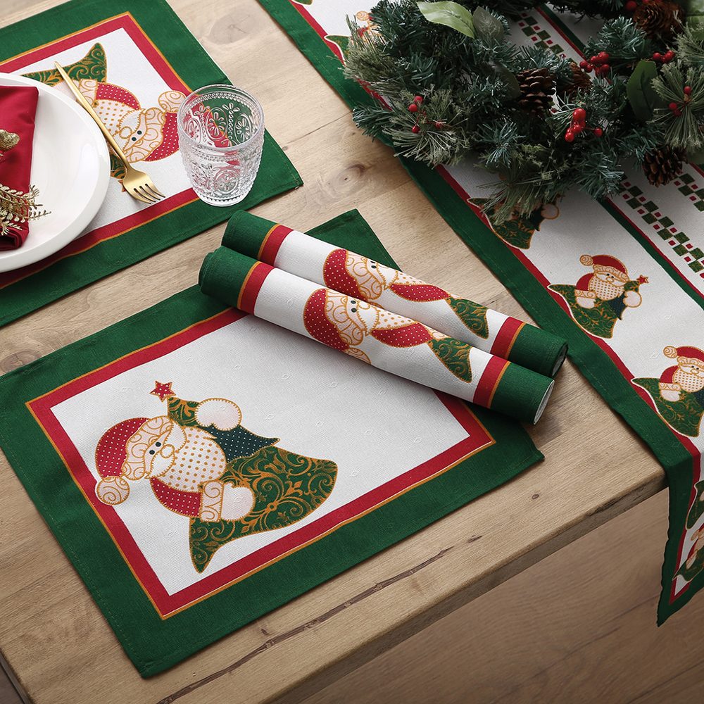 Set Navideño para Mesa 5 Piezas Tejido Rústico - Jean Cartier
