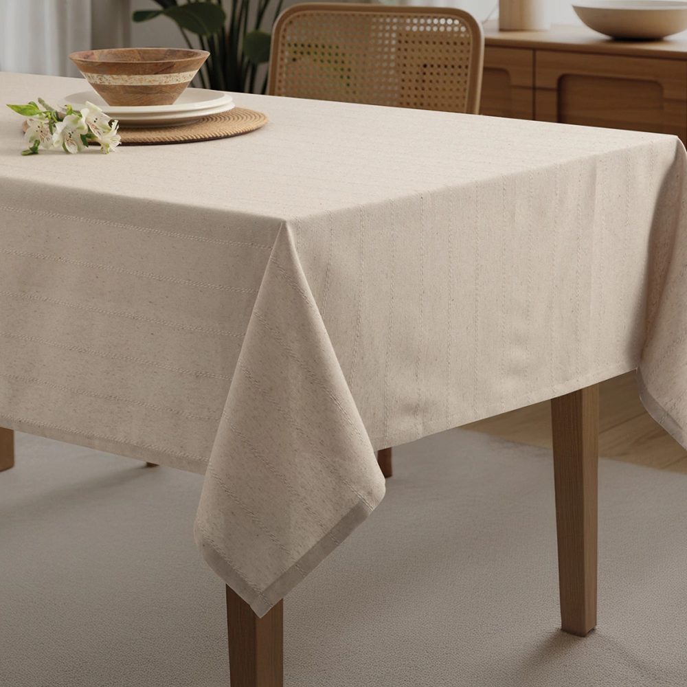 Mantel de Mesa 150x200 Cm Premium Diseño Rayas - Jean Cartier