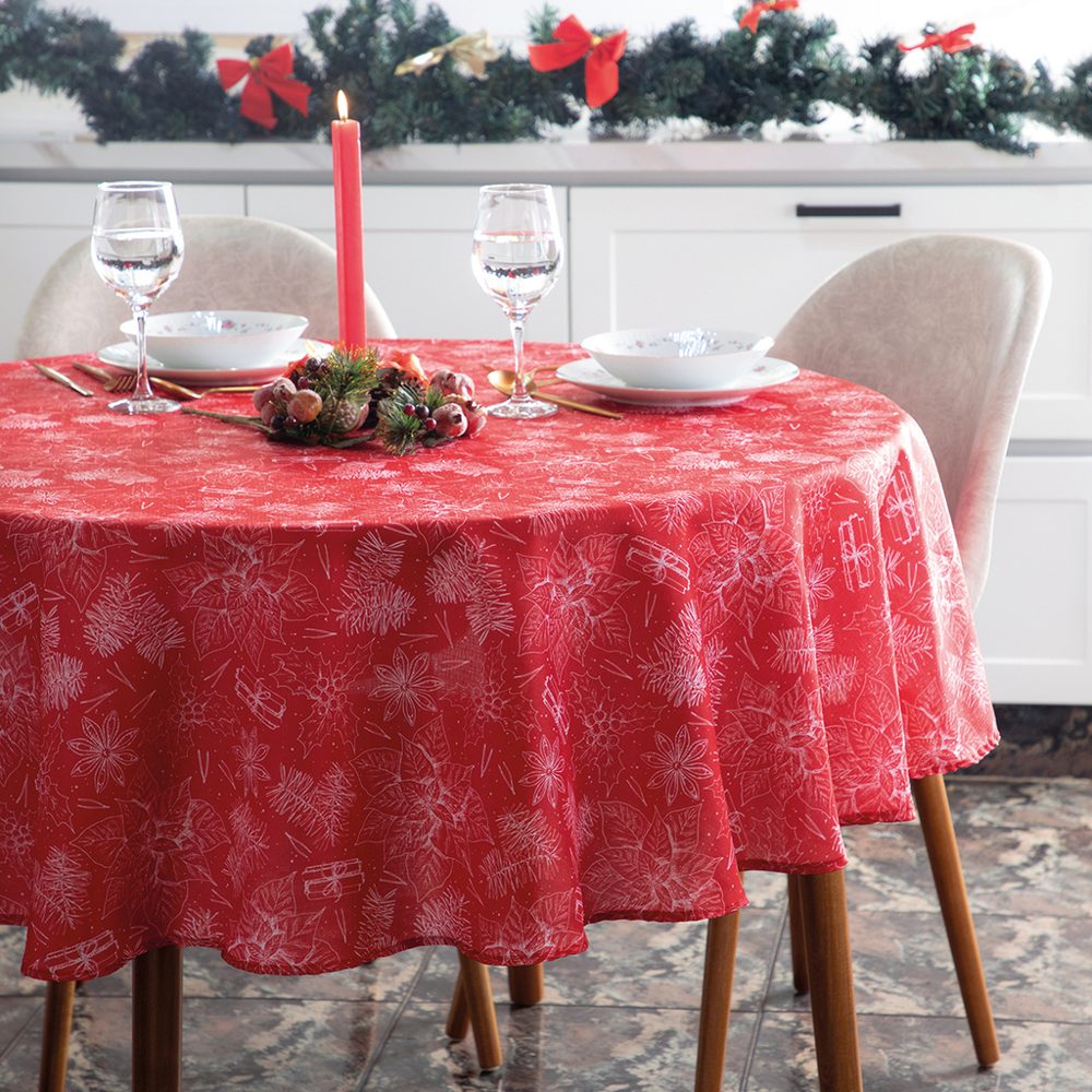 Mantel Navideño Redondo 180 cm de Diámetro - Jean Cartier