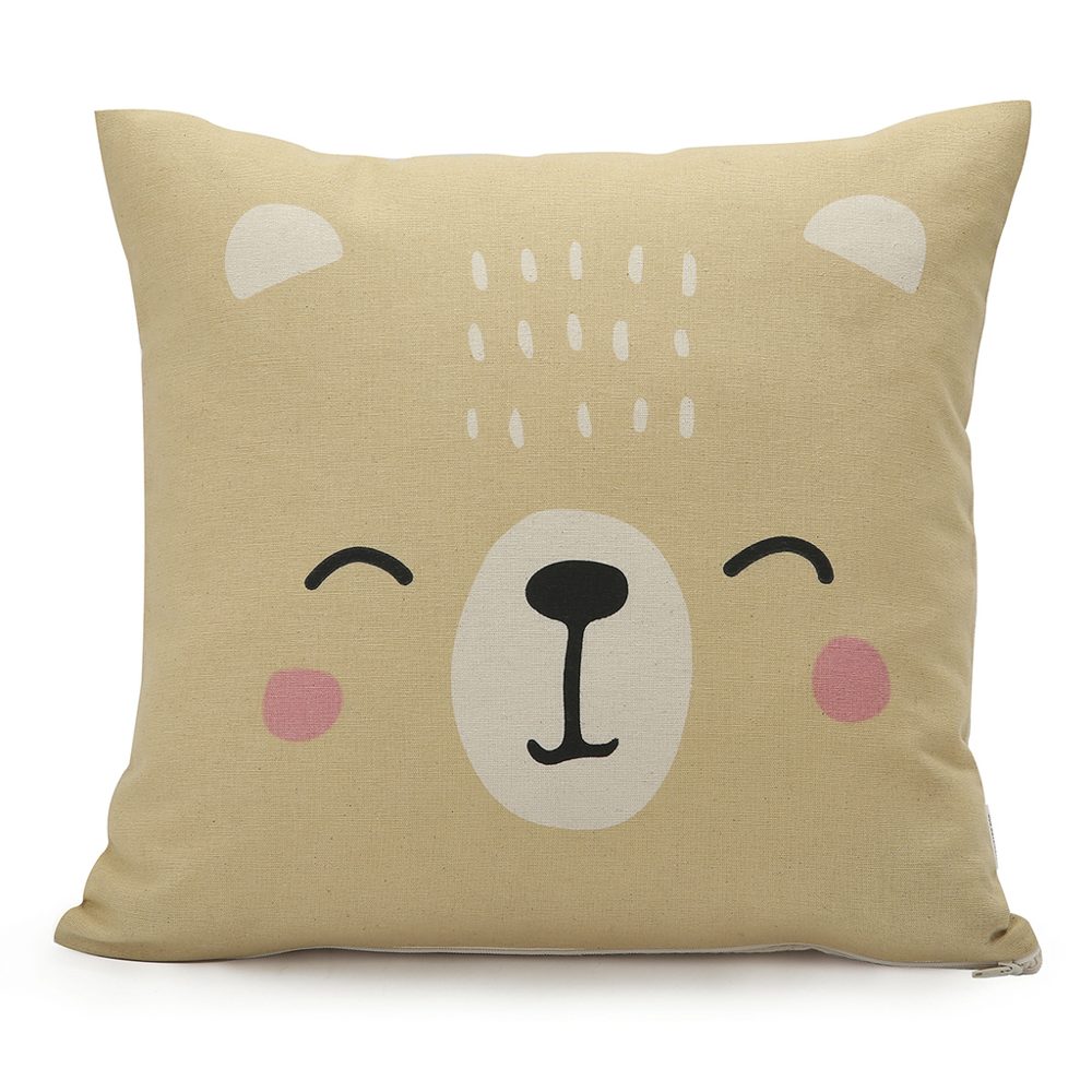 Funda Almohadón 38x38 cm Algodón Premium Oso - Jean Cartier