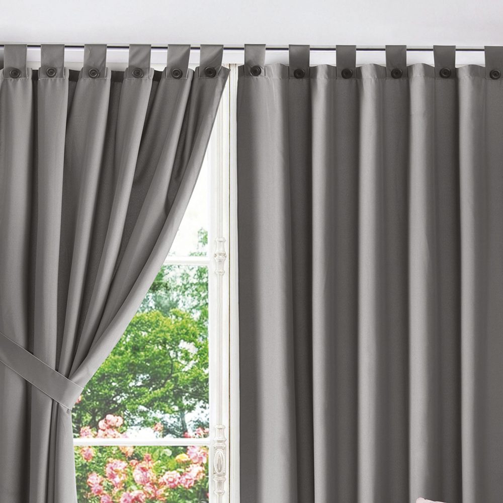 Juego de Cortinas 145x205 cm Ambiente Gris Medio - Jean Cartier
