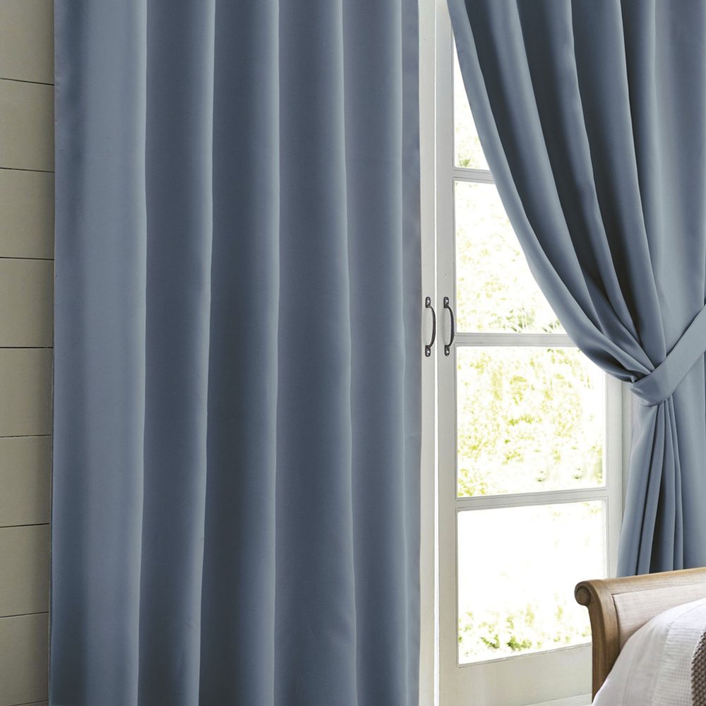 Juego de Cortinas BlackOut 140x210 cm Azul Claro - Jean Cartier