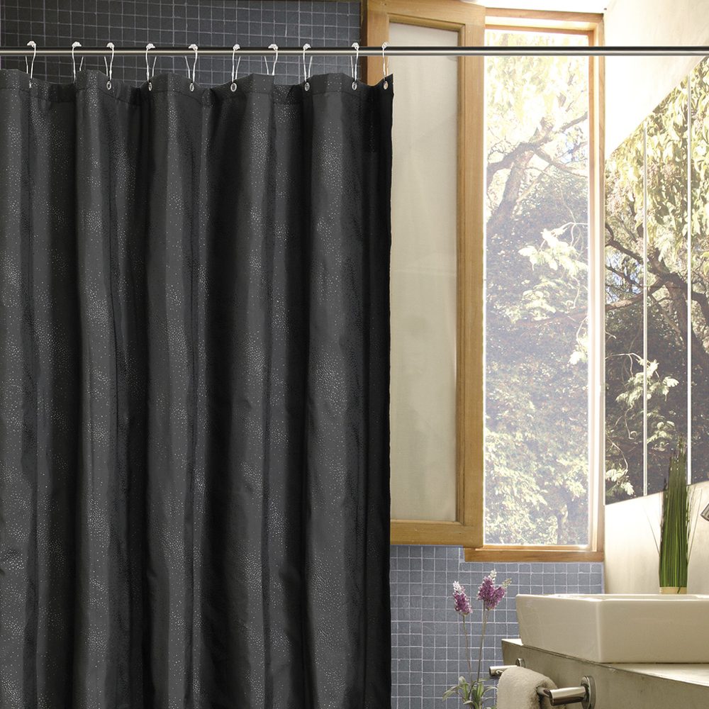 Set de Baño Cortina Teflonada 180x180 cm con Ganchos - Jean Cartier