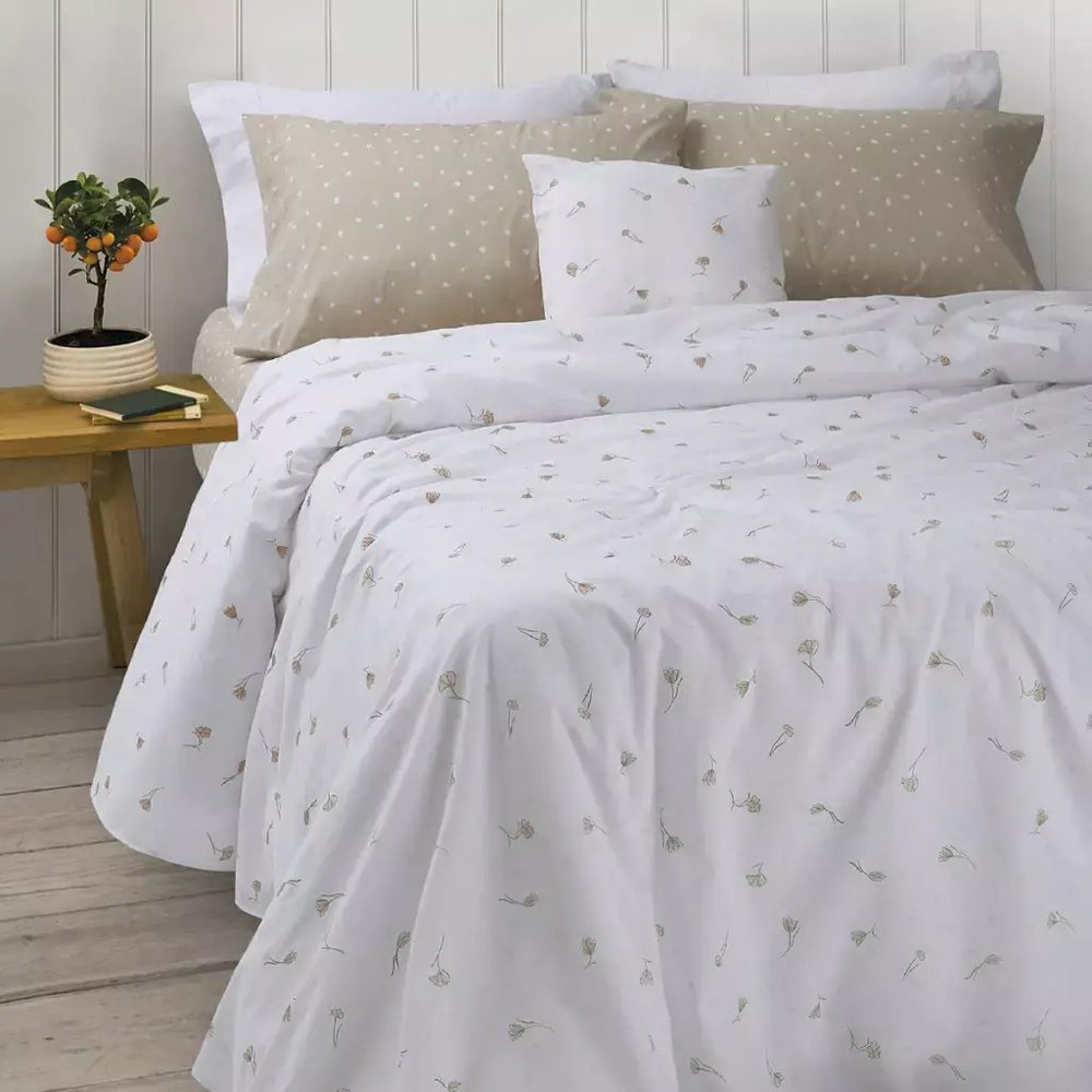 Juego de Sábanas King Size Percal 180 hilos Nell - Jean Cartier