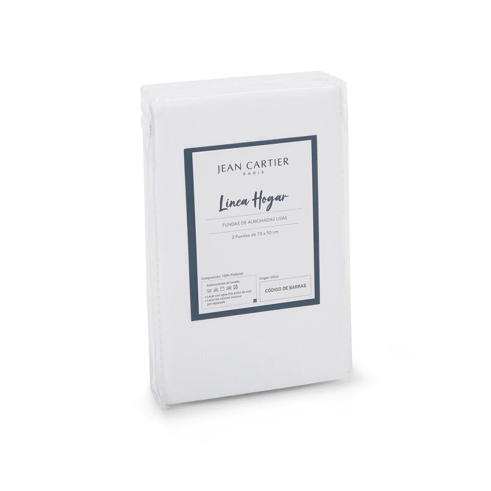 Set 2 Fundas de Almohadas Lisas Súper Suave - Jean Cartier