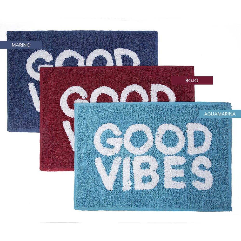 Alfombra de Baño 100% Algodón 60x40 cm Good Vibes - Jean Cartier