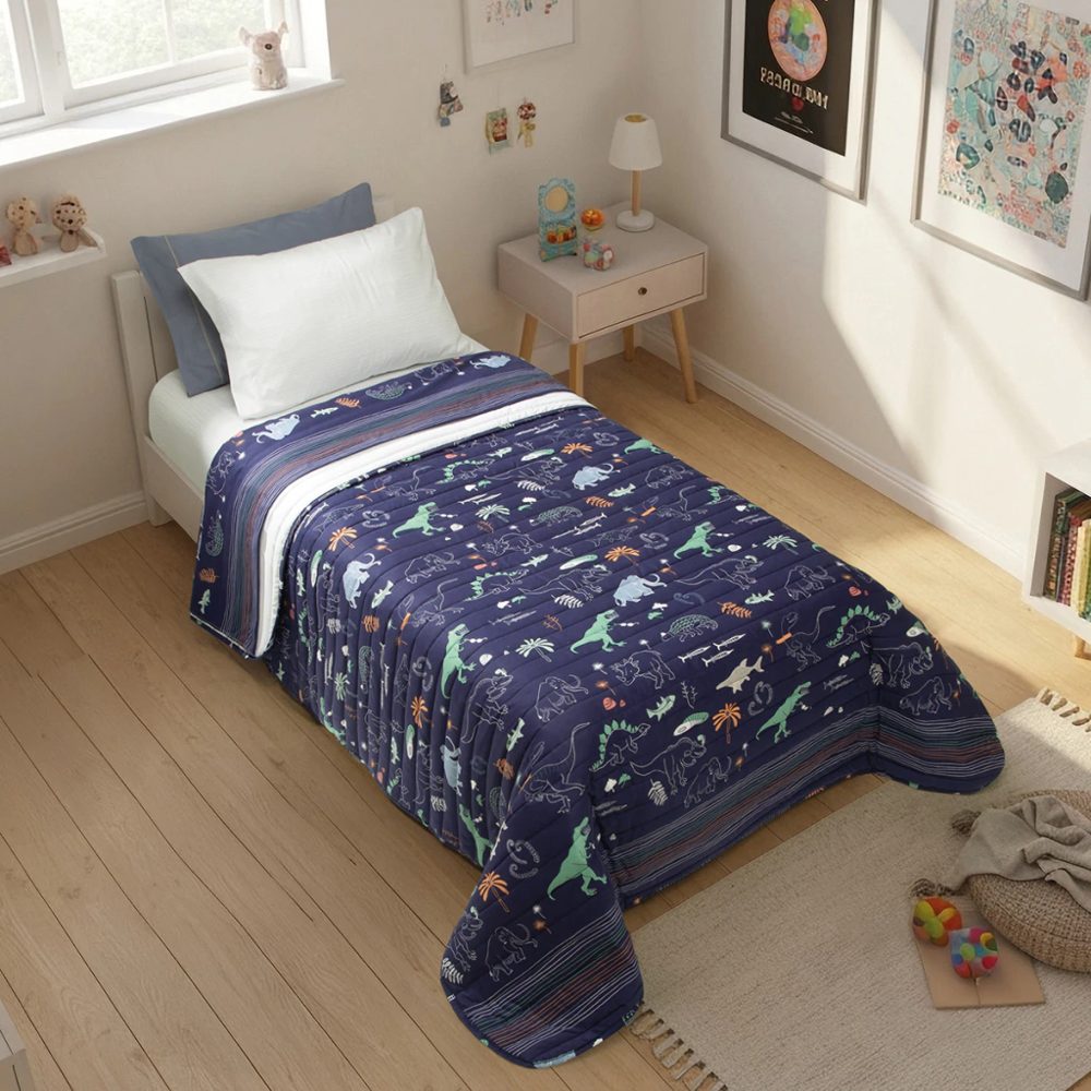 Cover Infantil 1 1/2 Plazas Reversible Azul - Jean Cartier