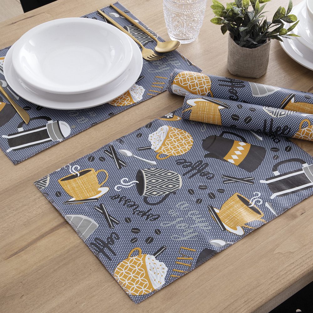 Set 4 Individuales Estampados Cuerina Pesada 40x28 cm - Jean Cartier