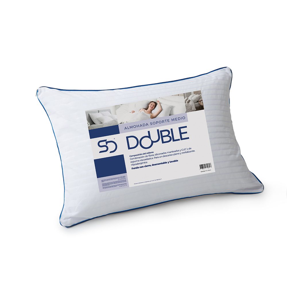 Almohada 70x50 cm Fibra Siliconada y Espuma Viscoelástica - Saint Denise