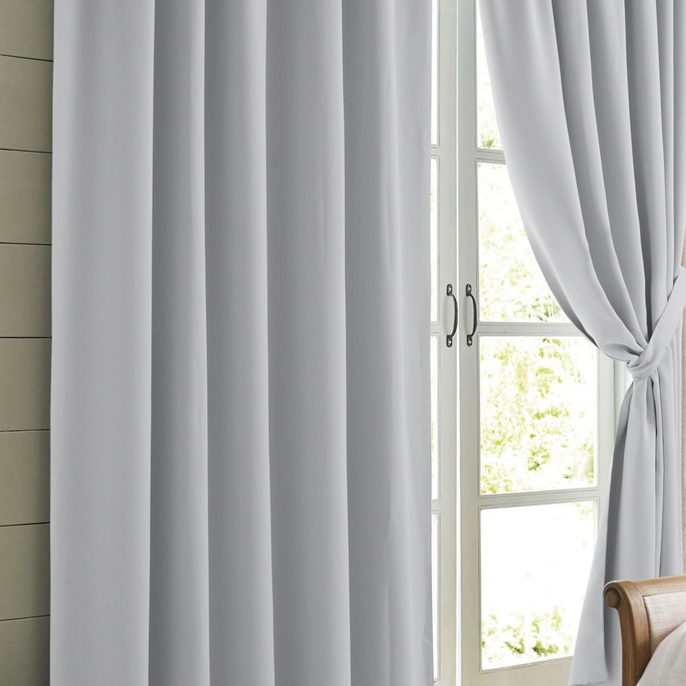 Juego de Cortinas BlackOut 140x210 cm Gris Claro - Jean Cartier