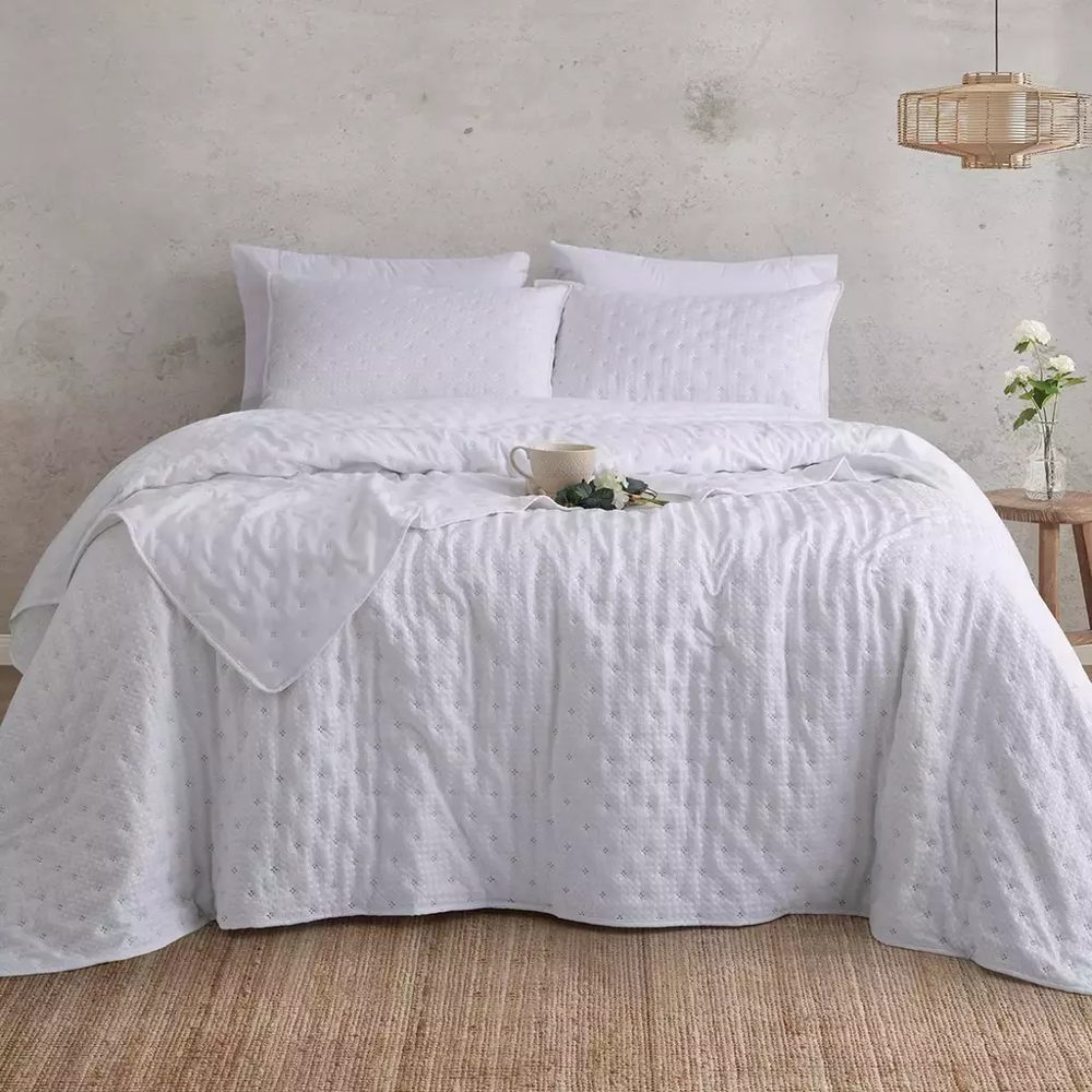 Kit 3 Piezas King Size Cover y Fundas de Almohadón Blanco - Jean Cartier