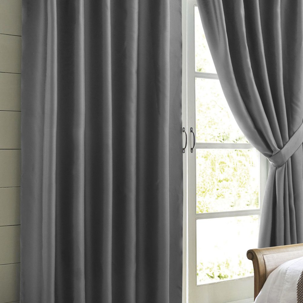 Juego de Cortinas BlackOut 140x210 cm Gris Oscuro - Jean Cartier