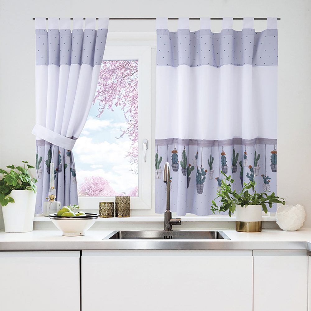 Juego de Cortinas Cocina Estampado 125x145 cm - Jean Cartier