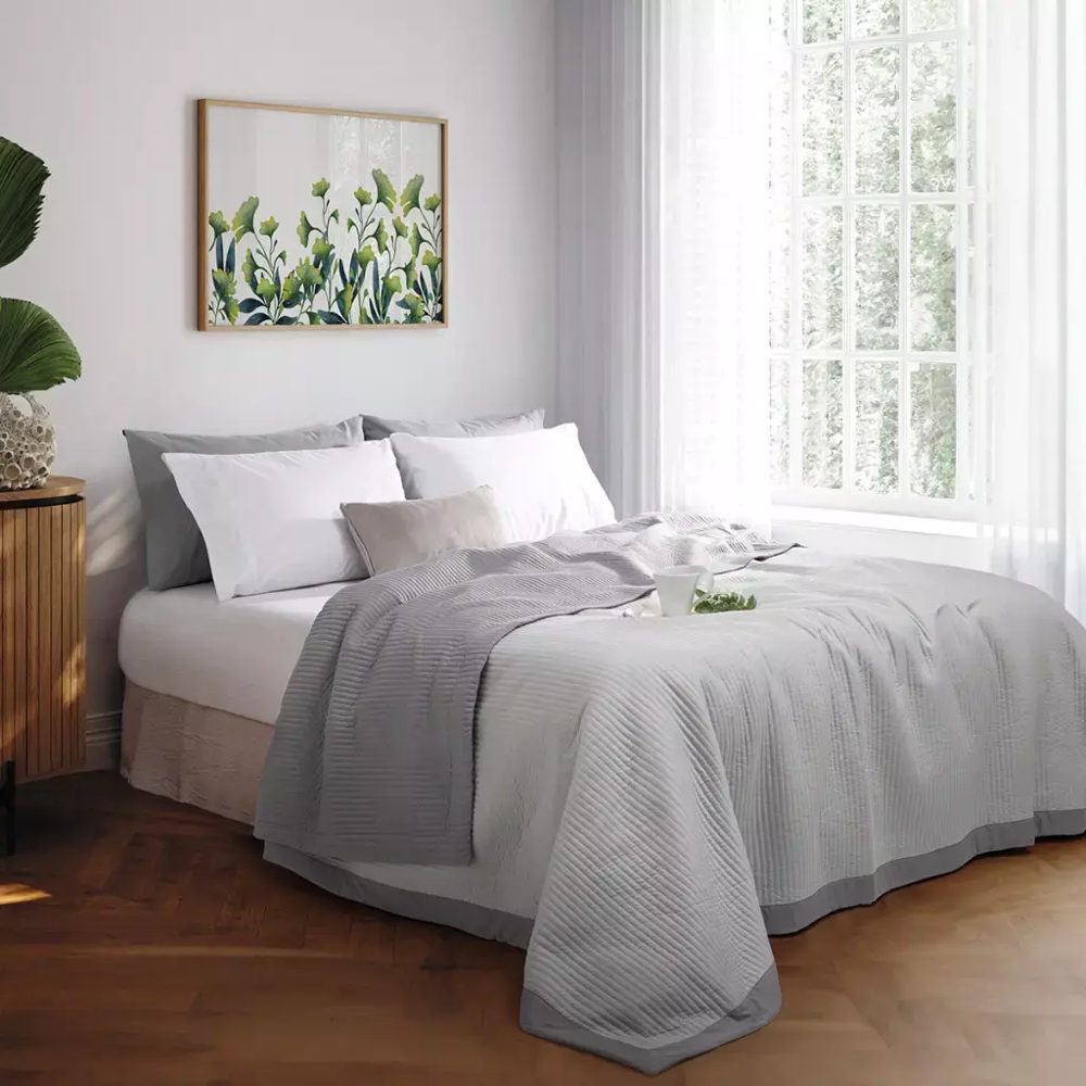 Cover Quilt King Size Bicolor con Matelaseado - Jean Cartier
