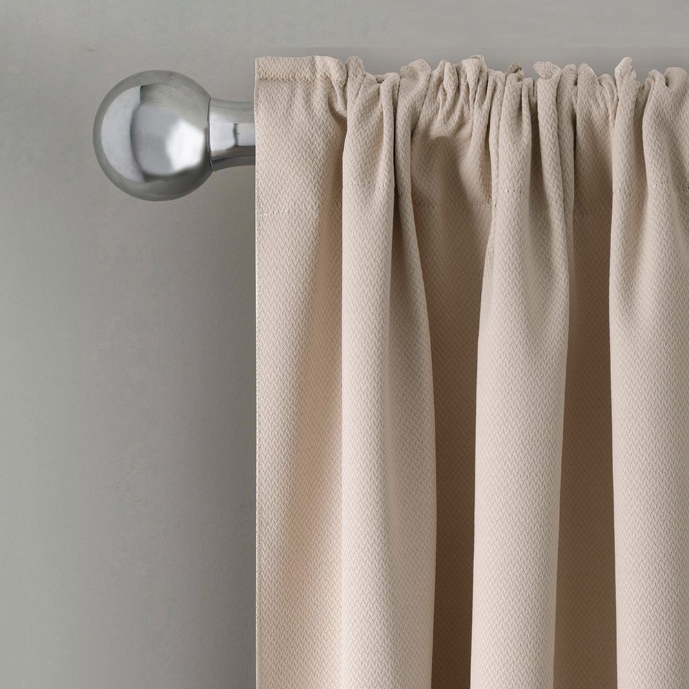 Juego de Cortinas BlackOut 145x210 cm Jacquard Nude - Jean Cartier