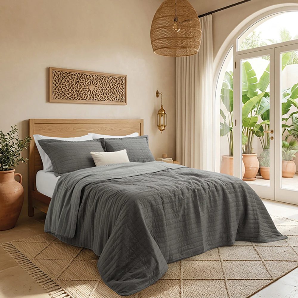 Kit Cover King Size Reverso Negativo y Matelaseado Sonic - Jean Cartier