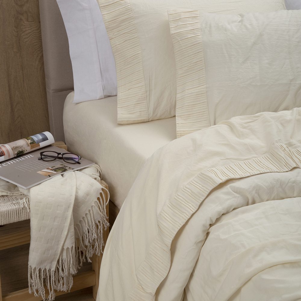 Juego de Sábanas King Size 600 H con Fundas Natural - Alcoyana