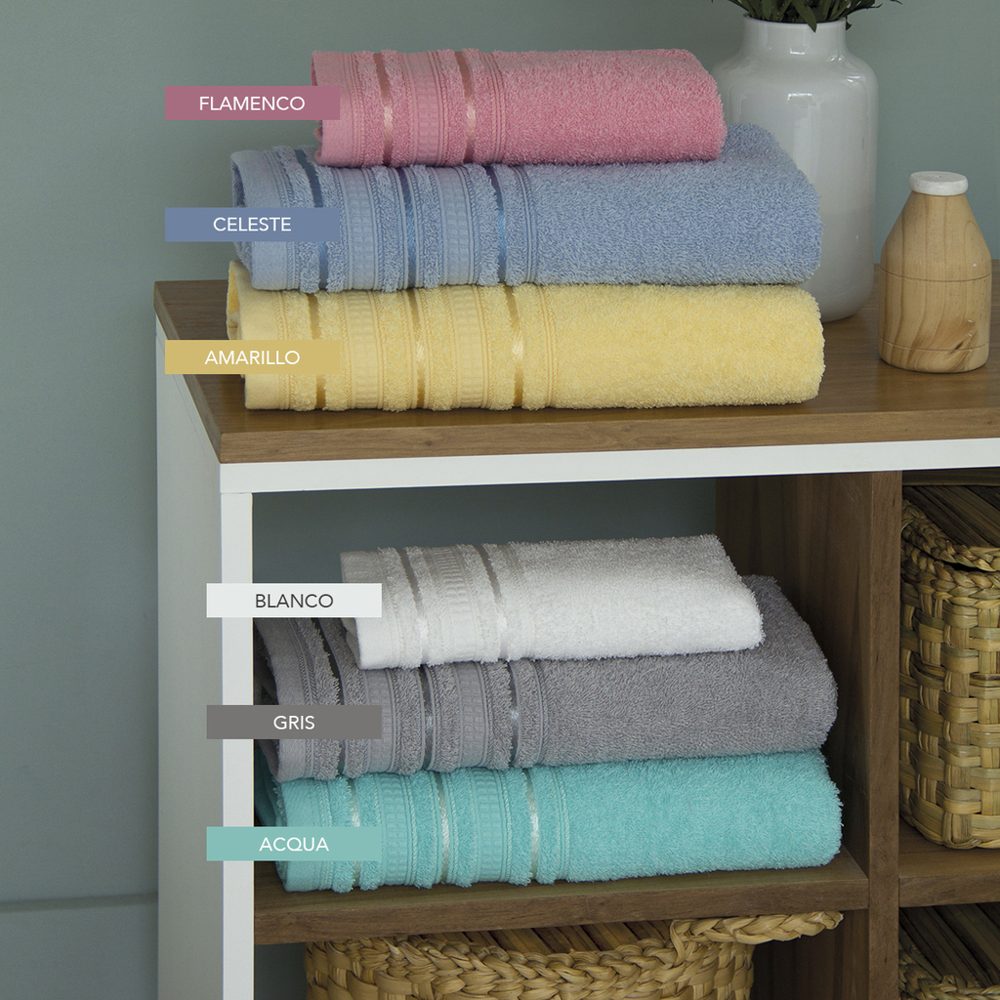 Toalla Algodón con Guarda Jacquard 360 grs/m² 41x70 cm - Prata