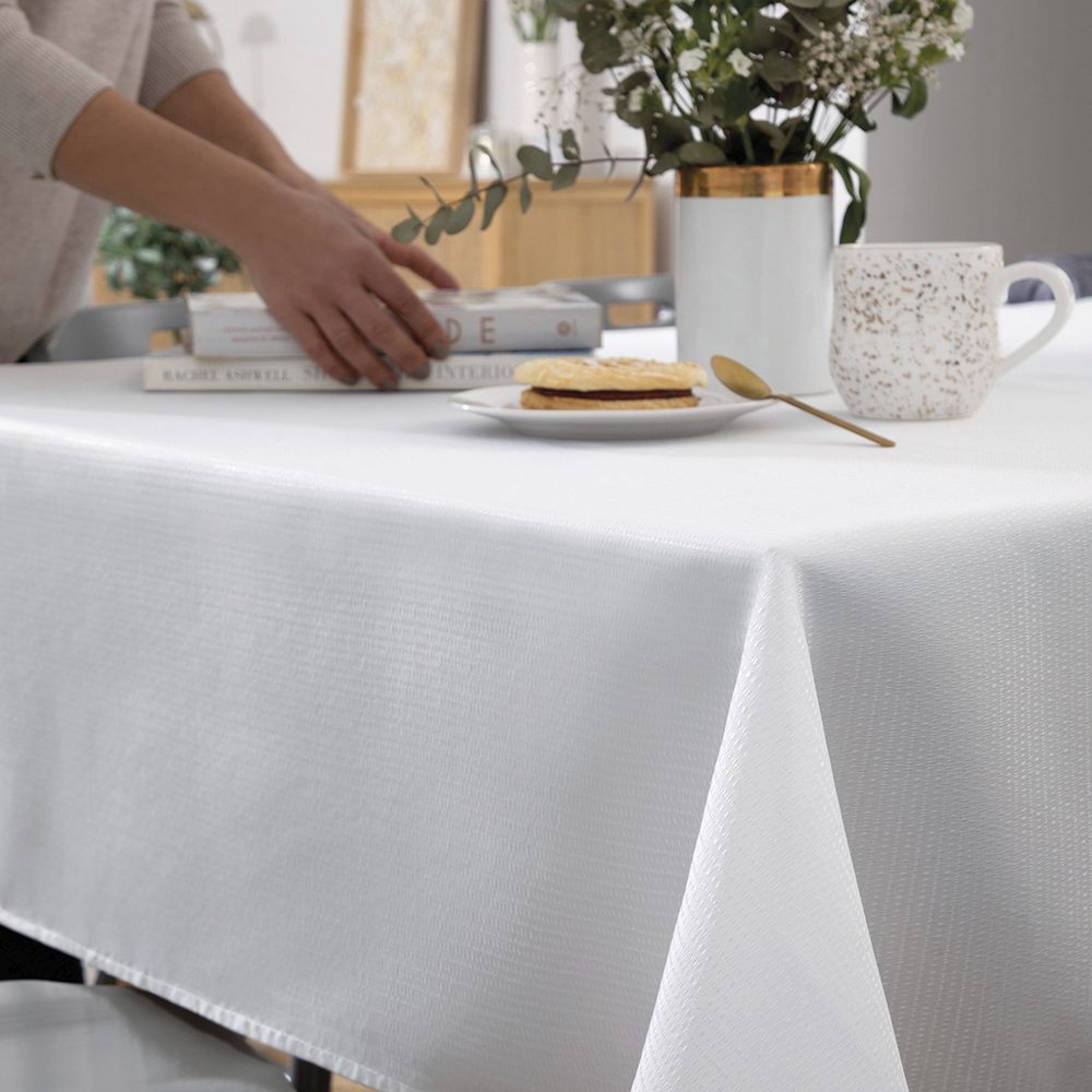 Mantel Jacquard 150x240 cm Blanco - Jean Cartier