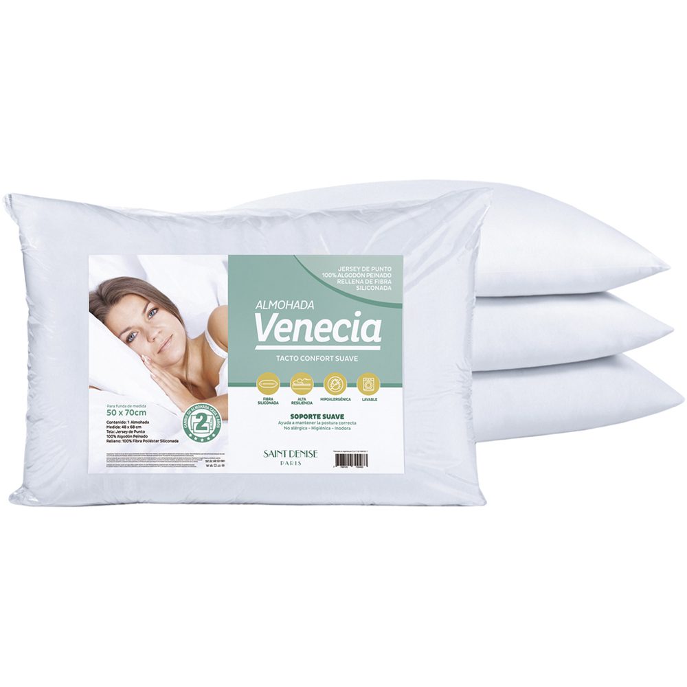 Almohada 70x50 cm Funda Jersey de Algodón - Saint Denise