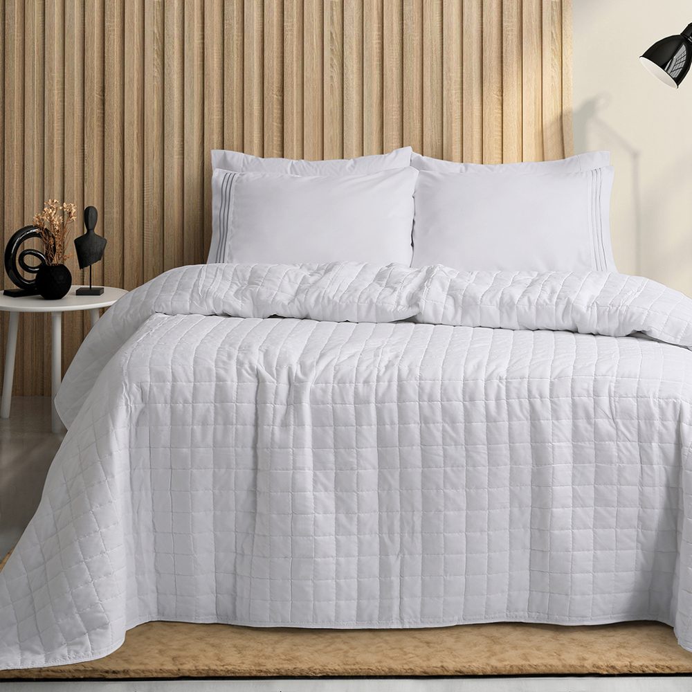 Cover Queen Size 240x240 cm Matelaseado Blanco - Jean Cartier